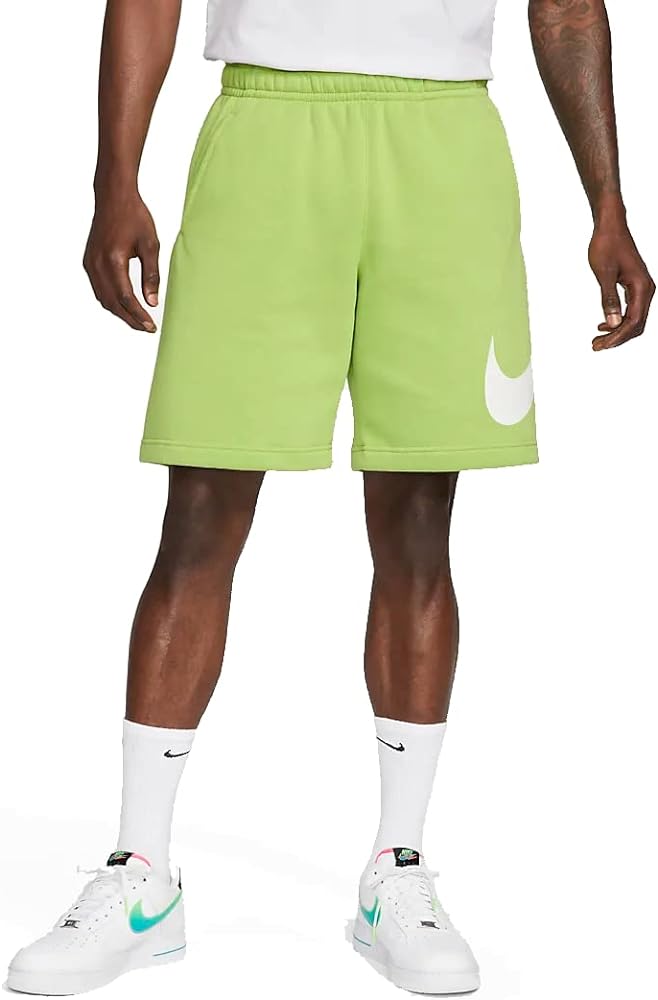 Nike Men's Sportswear Club Short Basketball Graphic (as1, Alpha, x_l, Regular, Regular, Vivid Green/Vivid Green)