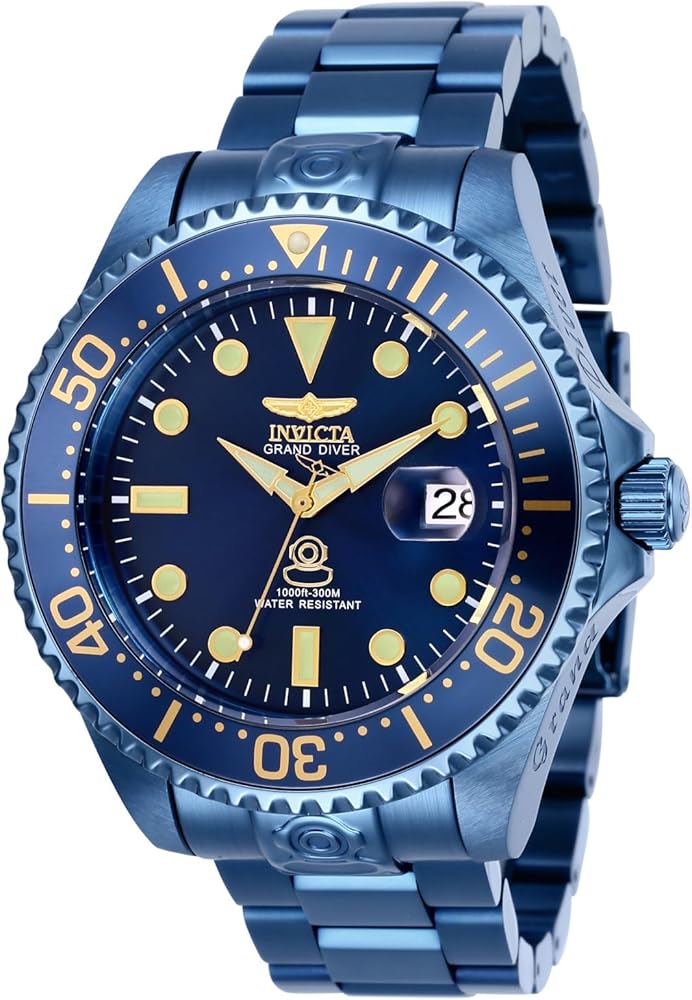 Invicta Men's 47mm Grand Diver Automatic-self-Wind Blue Label Blue Watch (Model: 27751)