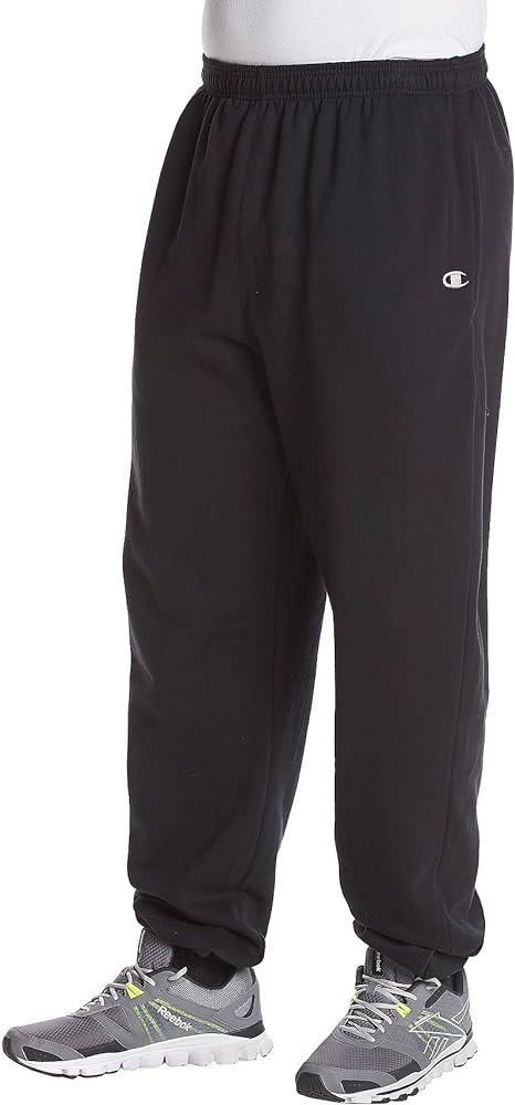 Champion mens Champion Sweatpants Men’s Big and Tall Heavyweight Fleece Joggers Black