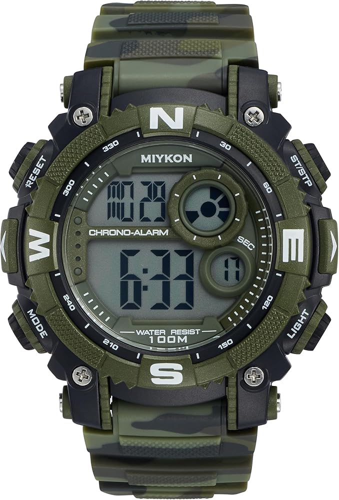 Miykon Men’s Sport Digital Chronograph Resin Watch