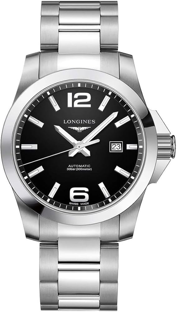 Longines Conquest Black Dial Automatic Mens Watch L37784586