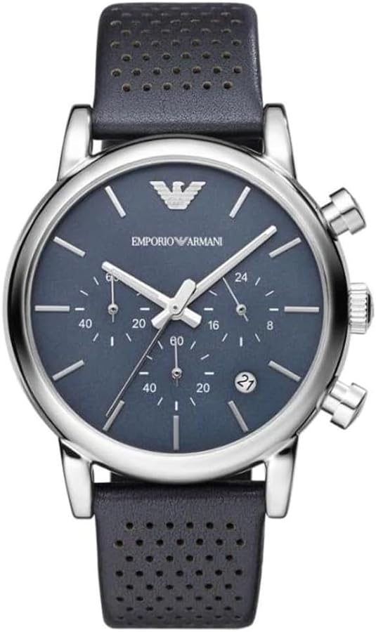 Emporio Armani Men's AR1736 Dress Blue Leather Watch