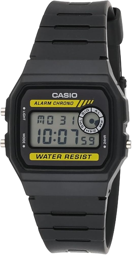 Casio F-94Wa-9Dg Men's Digital Multi-Function Black Rubber Watch