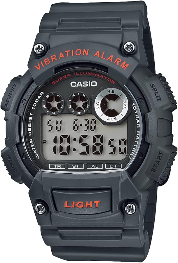 Casio W-735H Watch, Casio Collection, Gray, 1個, Newest Model