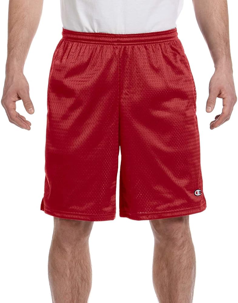 Champion Men's Big-Tall Mesh Short with Piping