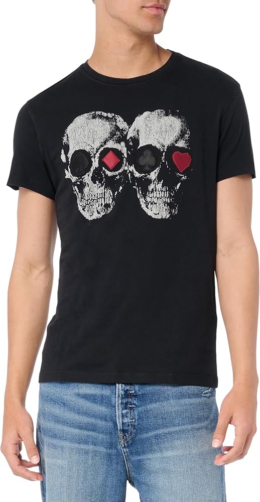 John Varvatos Men's Double Skull Tee