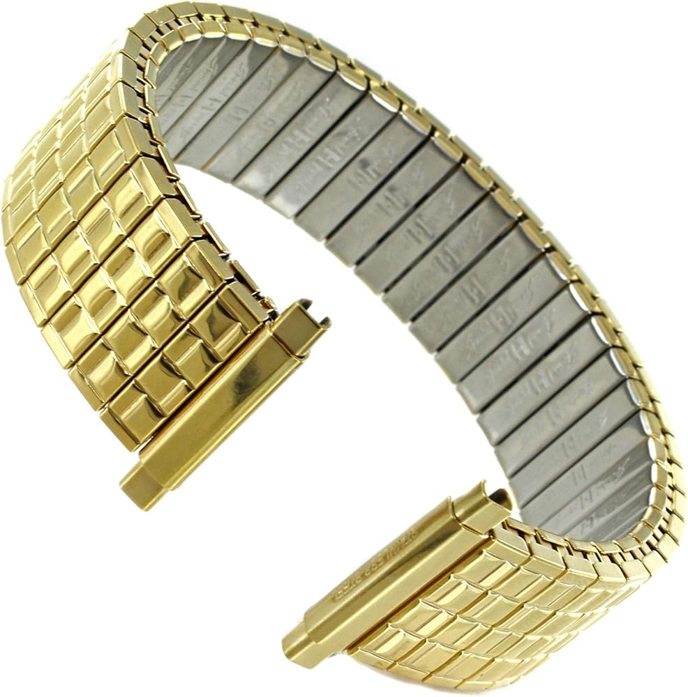 15-21mm Hirsch Speidel Gold Stainless Steel Mens Expansion Watch Band 759-1610