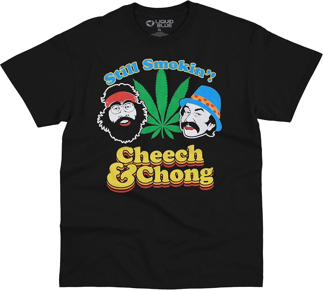 Liquid Blue Unisex-Adult Standard Cheech & Chong Still Smokin' Black