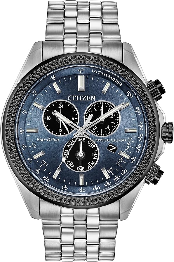 Citizen Men's Eco-Drive Classic Chronograph Watch in Stainless Steel with Perpetual Calendar, Tachymeter