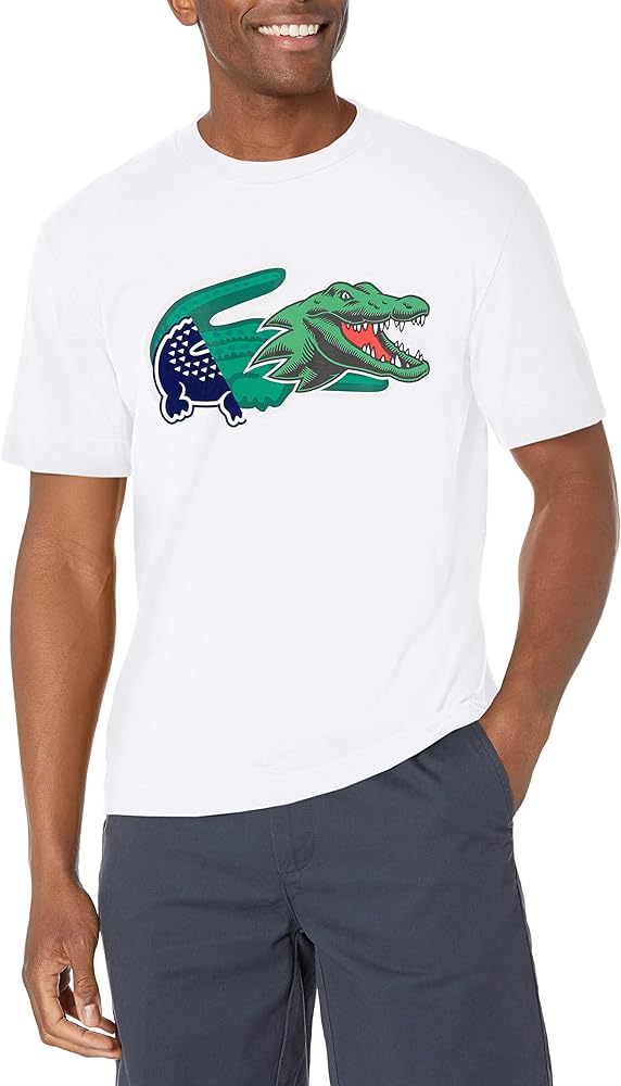 Lacoste Men's Holiday Relaxed Fit Oversized Crocodile T-Shirt