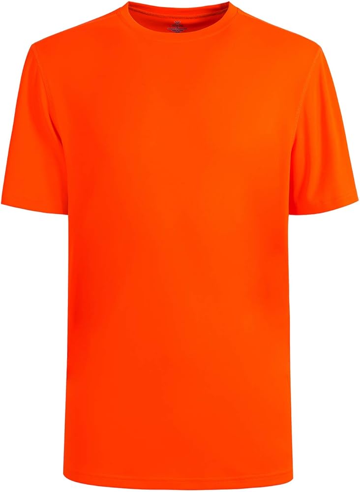 Mens Quick Dry Fit Mositure Wicking Athletic Performance T Shirt -Crewneck Outdoor Activewear Tops