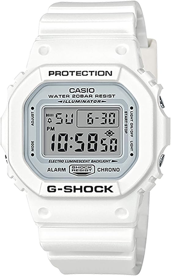 Casio G-Shock 5600, White, onesize M US