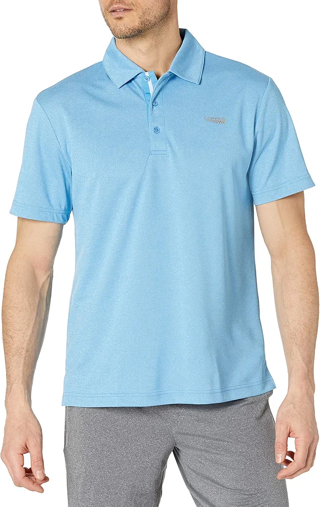 Copper Fit Men's Standard Energy Dry Performance Golf Polo Shirt