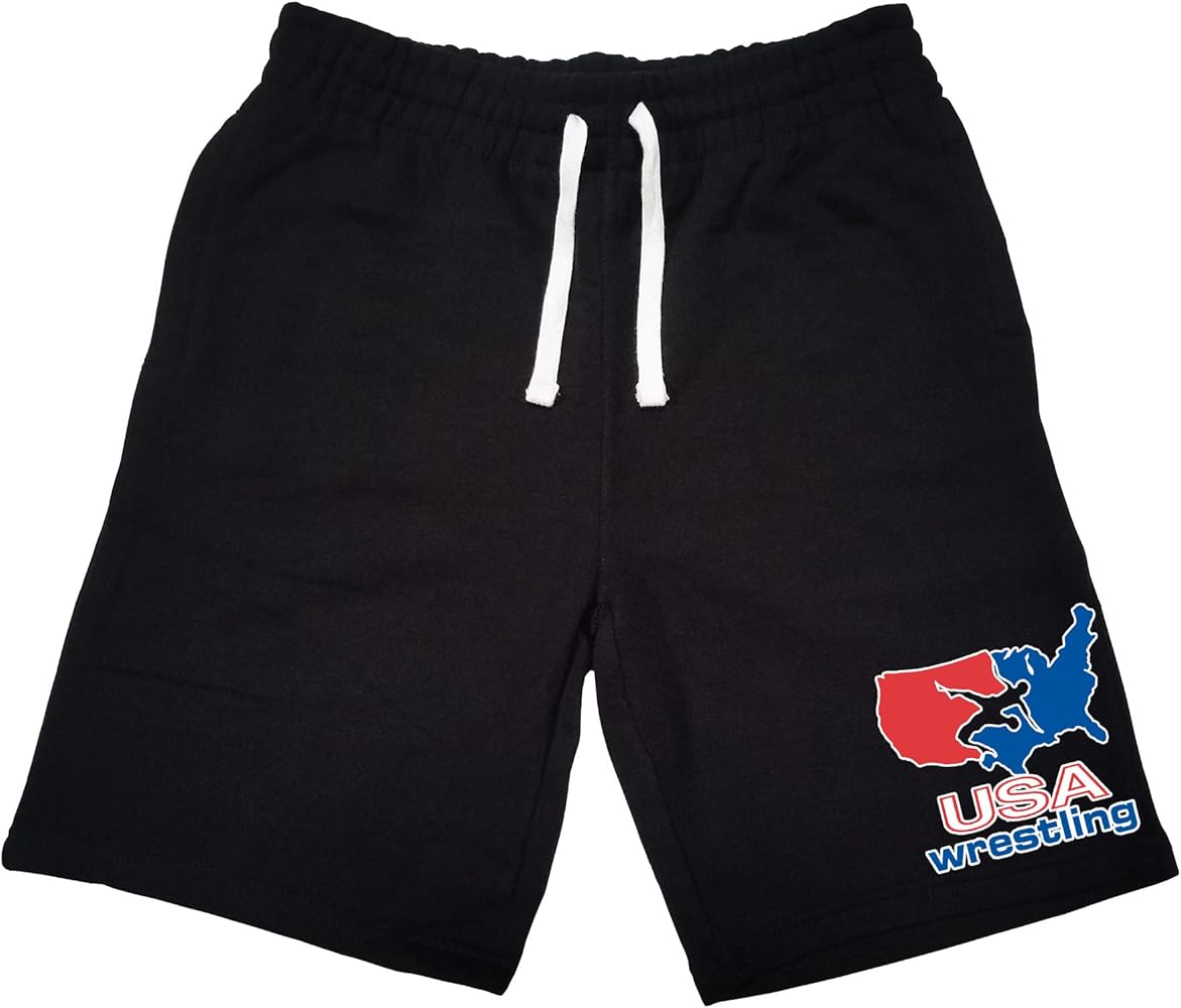 Men's USA Wrestling Map F159 Fleece Sweat Shorts