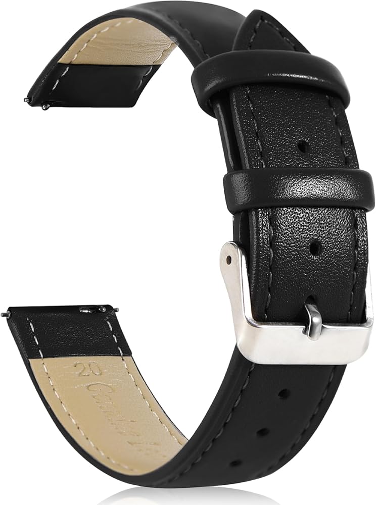 Quick Release Leather Watch Band Genuine Leather for Men and Women Replacement Strap 14mm 16mm 18mm 20mm 22mm 24mm