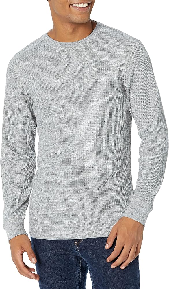 Amazon Essentials Men's Slim-Fit Long-Sleeve Waffle Shirt