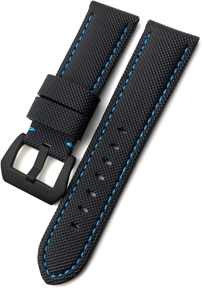 Carbon Fiber Calfskin Watchband 24mm 26mm Fit for Panerai LUMINOR Submersible PAM01119 01663 Luminous Nylon Watch Strap