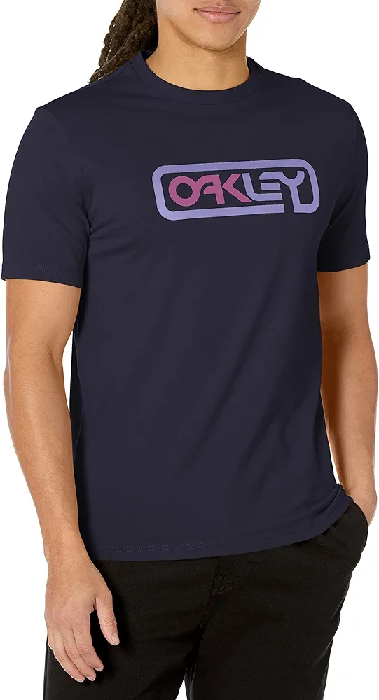 Oakley Unisex Adult Locked in B1b Tee T-Shirt, Fathom/Lilac, Medium US