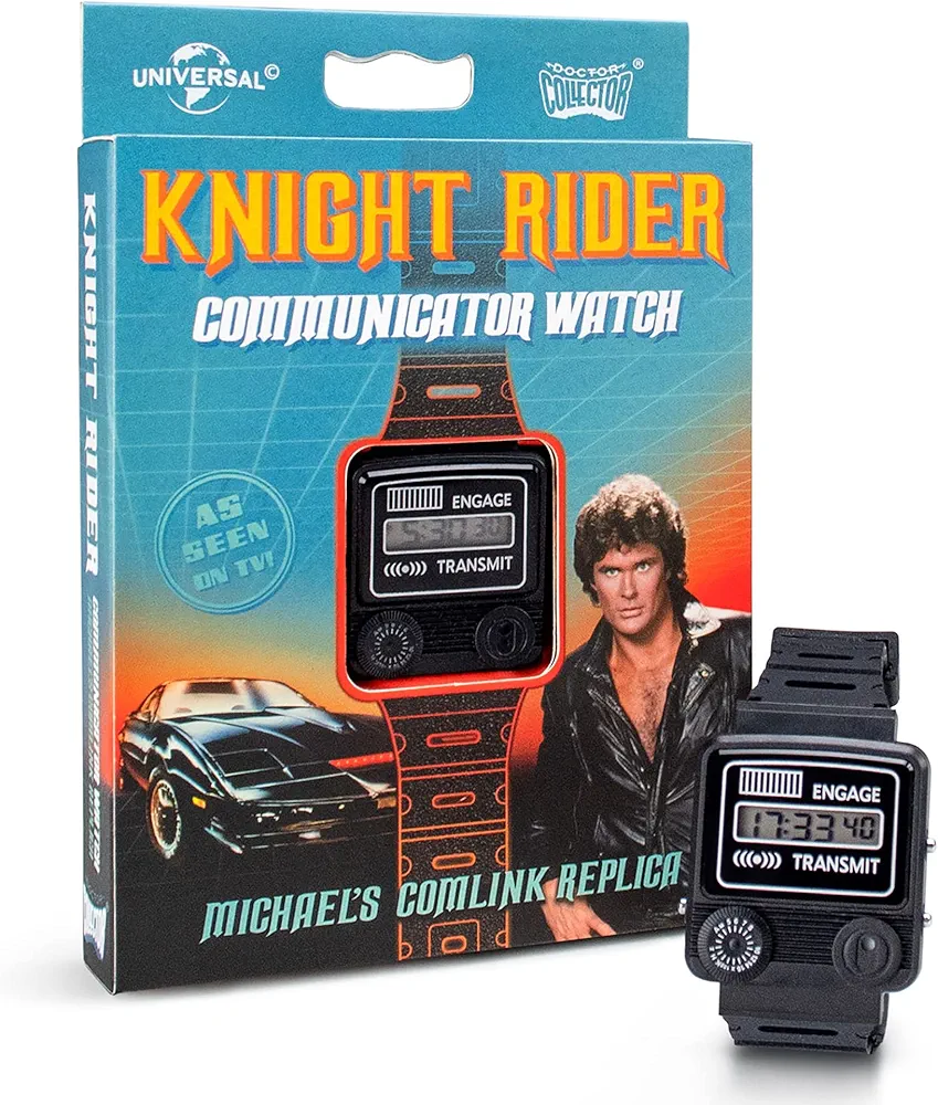 Knight Rider: Communicator Watch - Michael's Comlink Watch Replica, Digital Watch, Officially Licensed Collectable Based Off The Hit Franchise