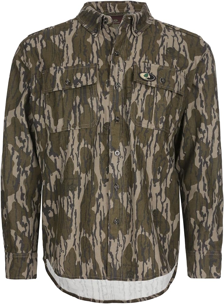 Mossy Oak Mid-Weight Chamois Camo Hunting Shirt for Men