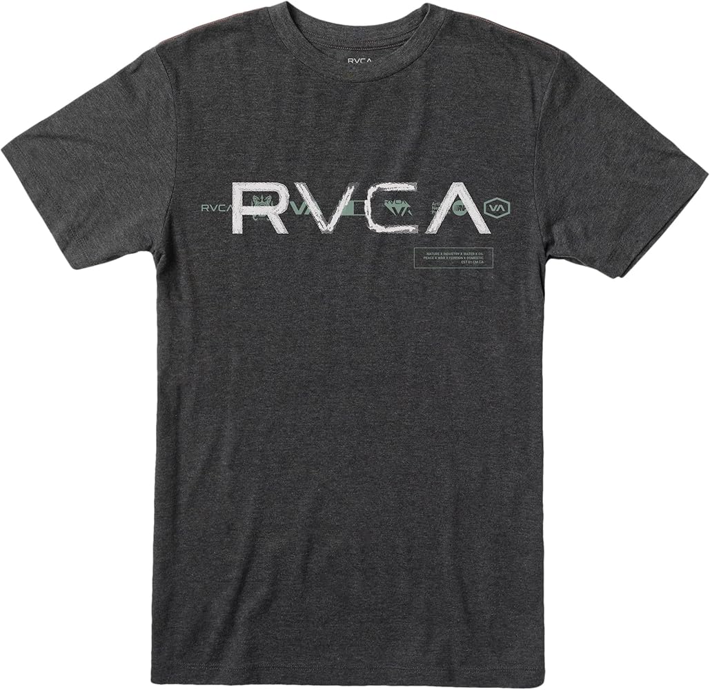 RVCA Men's Red Stitch Short Sleeve Graphic T-Shirts