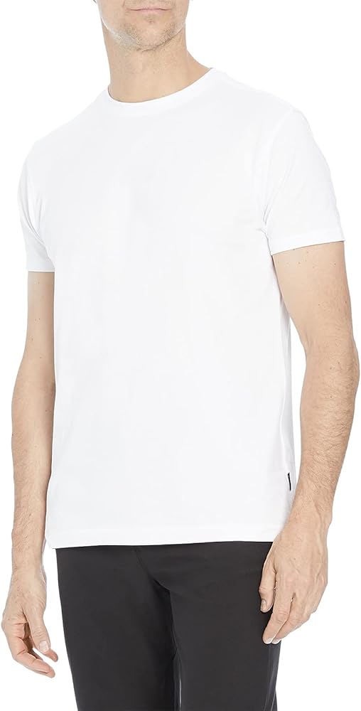 Kenneth Cole Men's Short Sleeve Organic Cotton/Spandex Crew