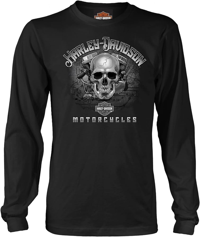 Harley-Davidson Military - Men's Black Graphic Long-Sleeve T-Shirt - USAG Wiesbaden | Live Engine