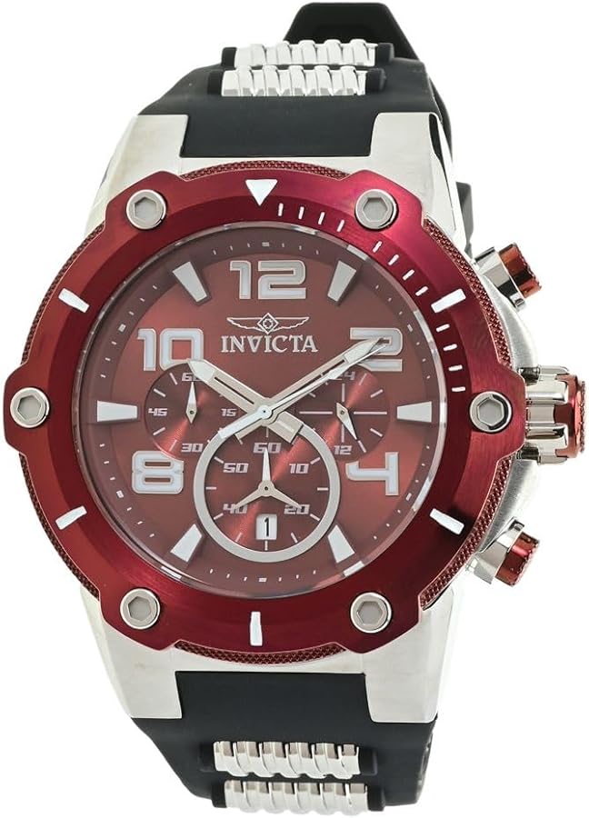 Invicta Men's Speedway 51.5mm Stainless Steel, Silicone Quartz Watch, Silver (Model: 40893)