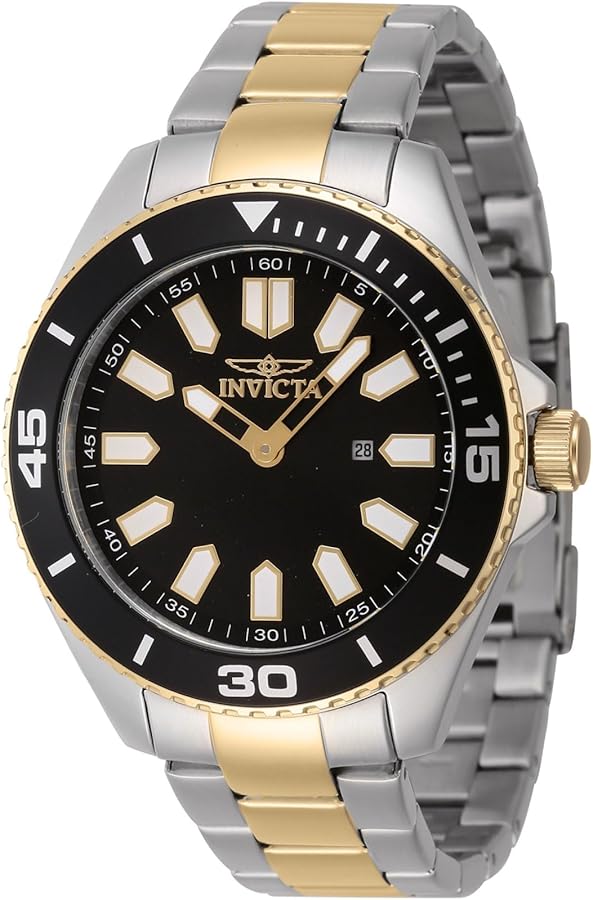 Invicta Men's Pro Diver 43mm Stainless Steel Quartz Watch, Two Tone (Model: 46885)