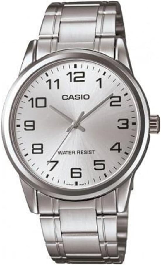 Casio #MTP-V001D-7B Men's Standard Stainless Steel Easy Reader Silver Dial Watch