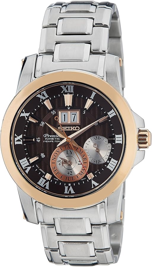 Seiko Men's SNP128P1 Premier Brown Watch