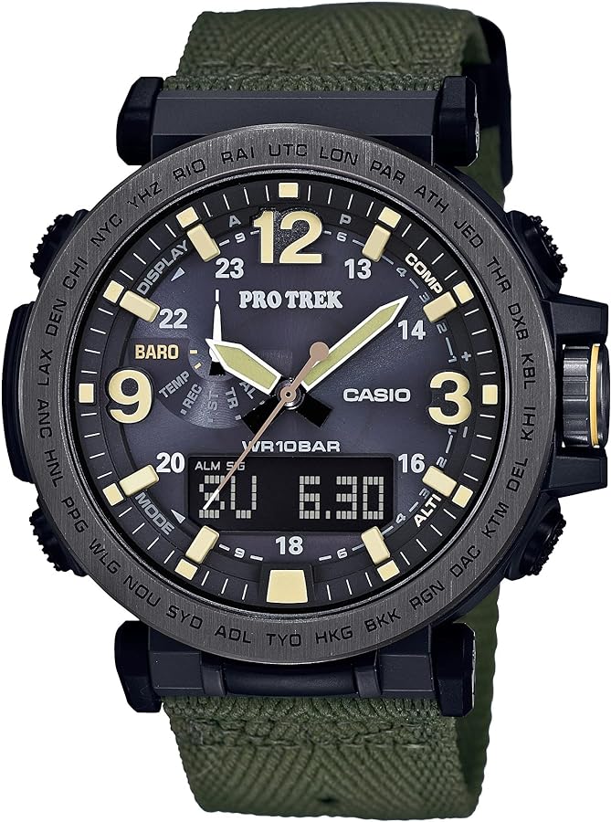 Casio Men's PRG-600YB-3CR PRO TREK Analog-Digital Display Quartz Green Watch (PRG600YB-3)