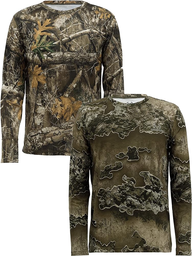 Realtree Men's 2 Pack Long Sleeve Performance Tees