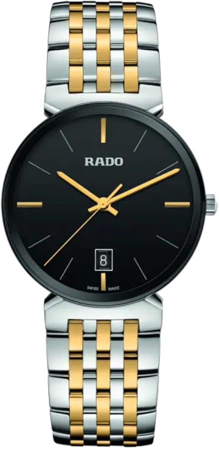 Rado Florence Swiss Quartz Dress Watch with Stainless Steel Strap, Silver and Gold, 20 (Model: R48912153), Silver and Gold