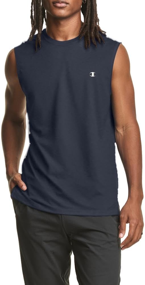 Champion Men'S Sleeveless T-Shirt, Sport Muscle Tank, Moisture Wicking, Muscle T-Shirt For Men (Reg. Or Big & Tall)