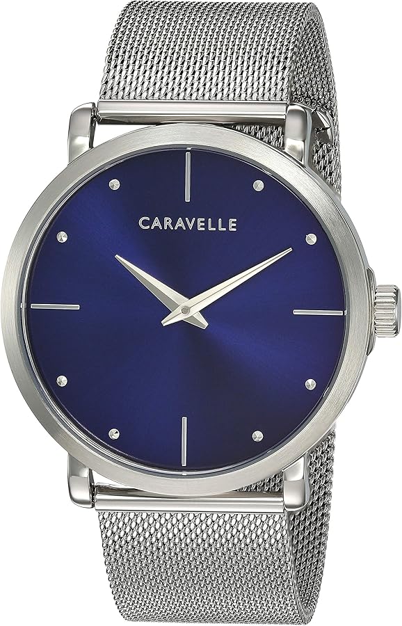 Caravelle by Bulova Men's min/ Max Quartz Stainless Steel Watch with Mesh Bracelet. 42mm Style: 43A149