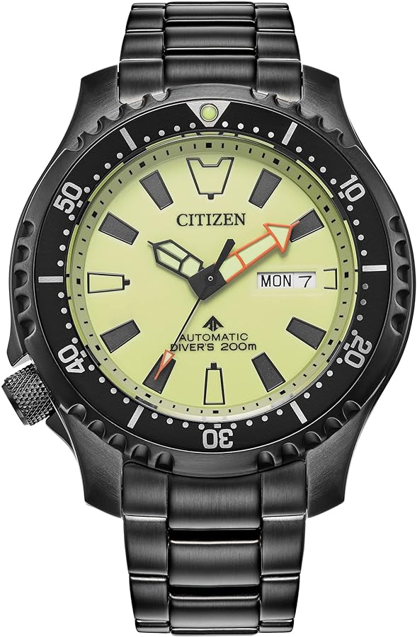 Citizen Men's Eco-Drive Promaster Dive Automatic Black IP Stainless Steel Watch, Rotating Bezel (Model: NY0155-58X)