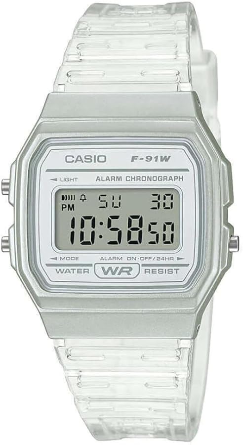 Casio Collection Unisex Digital Watch, White, 38.2 x 35.2 x 8.5 mm, Single