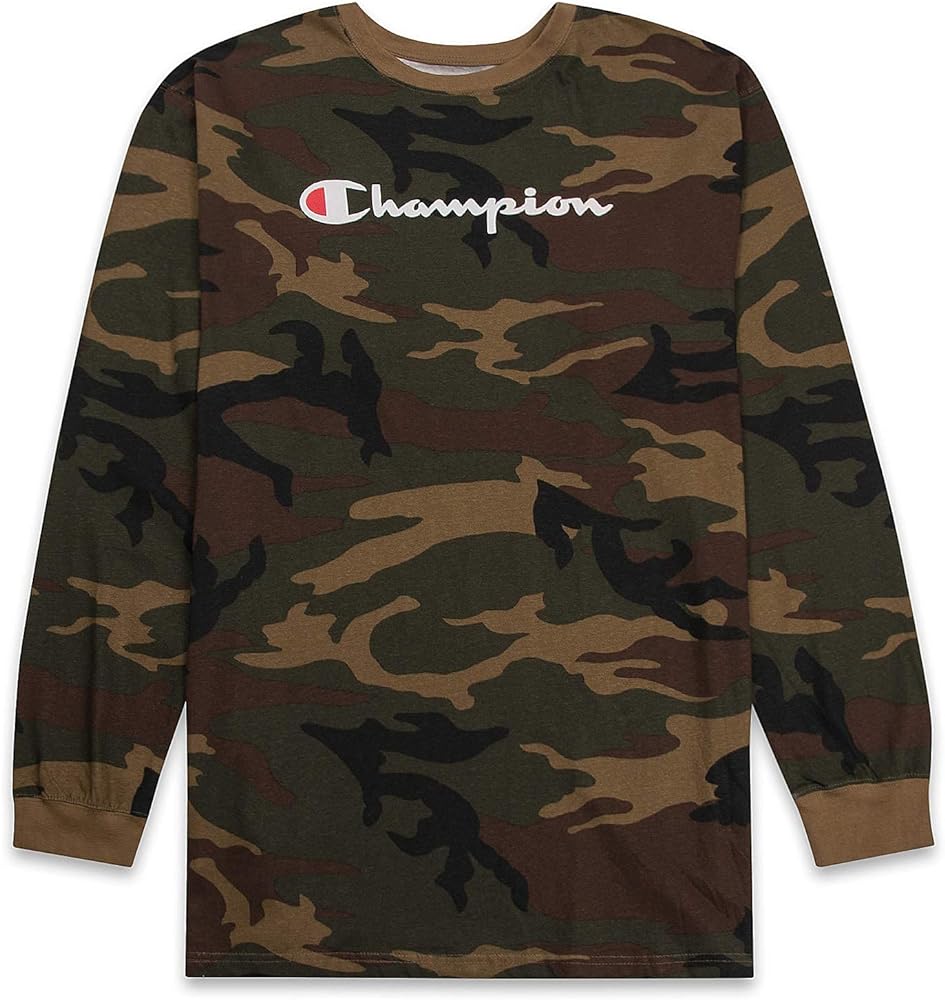 Champion Men's Classic Jersey Long Sleeve Script T-Shirt