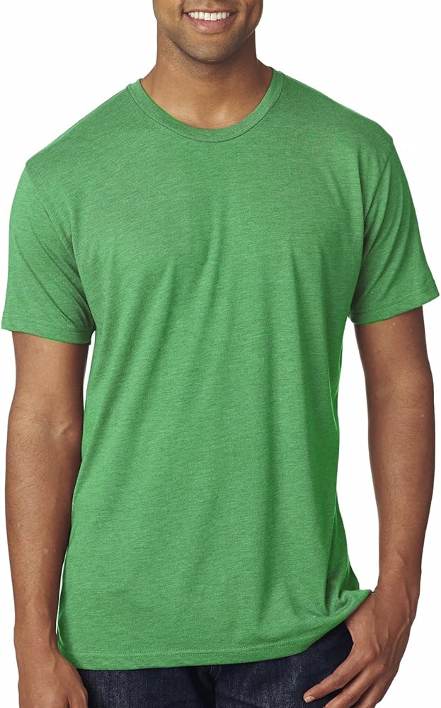 Next Level Men's Rib Collar Tri Blend Satin Label T-Shirt