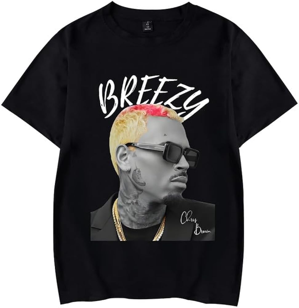 Chris Brown Shirt Graphic Tee Fashion Graphic Music Shirts Crewneck Short Sleeve Vintage Tshirt Men Women