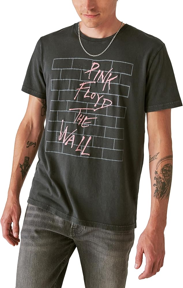 Lucky Brand Mens Pink Floyd The Wall Tee