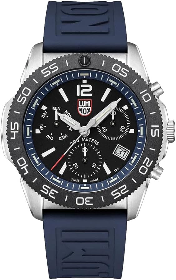 Luminox Pacific Diver Chronograph XS.3143 Mens Watch 44mm - Dive Watch in Blue/Black Date Function 200m Water Resistant Sapphire Glass