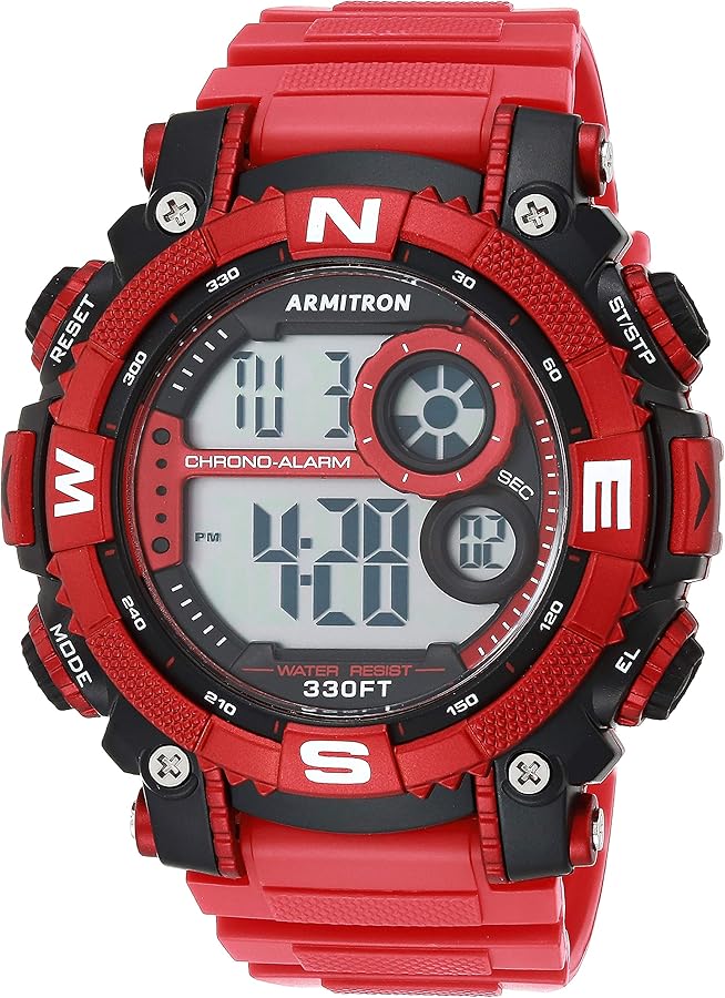 Armitron Sport Men's Digital Chronograph Resin Strap Watch, 40/8284