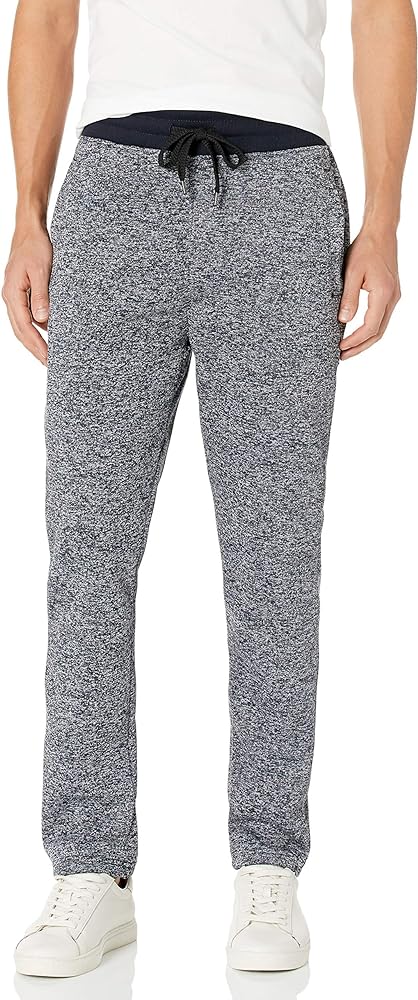 Southpole Men's Fleece Jogger, Marled Navy, XX-Large