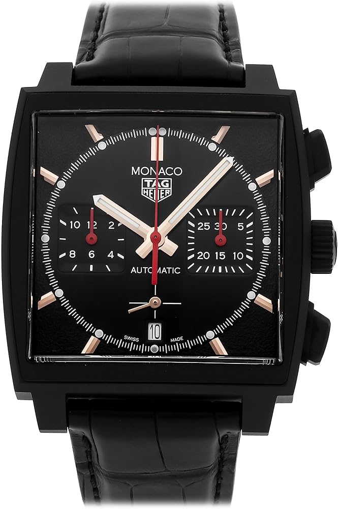 TAG Heuer Monaco Chronograph Automatic Black Dial Men's Watch CBL2180.FC6497