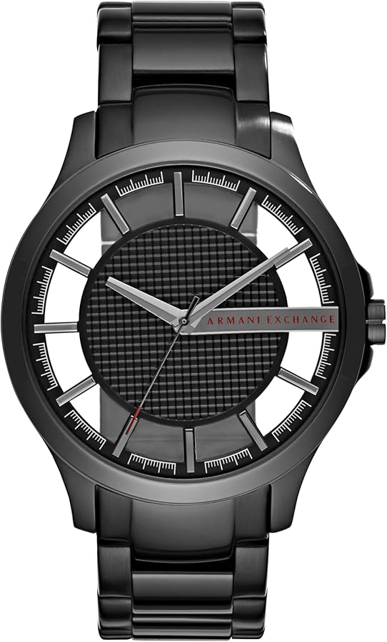 A|X Armani Exchange Men's Three-Hand Black Stainless Steel Watch (Model: AX2189)