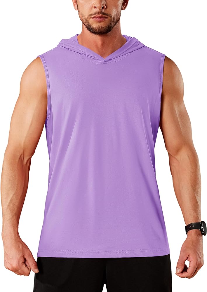 MAGCOMSEN Mens Tank Top Sleeveless Hoodie Cotton T-Shirt Summer Casual Shirt Muscle Tee