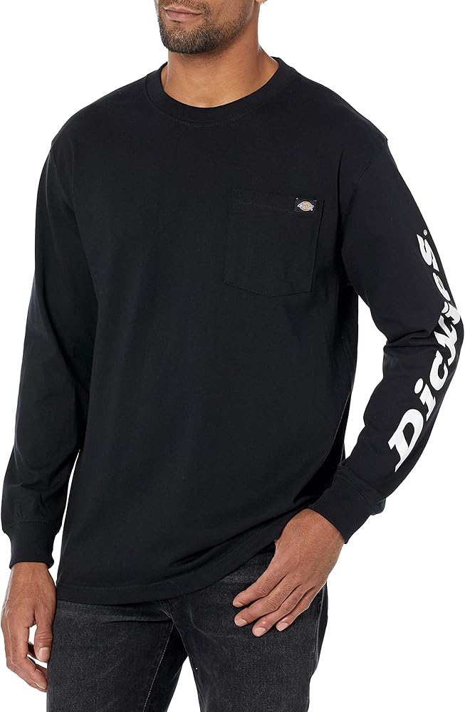 Dickies Men's Long Sleeve Wordmark Graphic T-Shirt