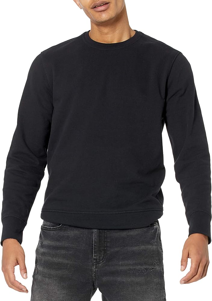 Amazon Essentials Men's Long-Sleeve Lightweight French Terry Crewneck Sweatshirt